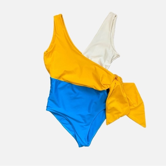 Paper London Copacabana One Piece Colorblock Swimsuit Medium - Picture 4 of 10